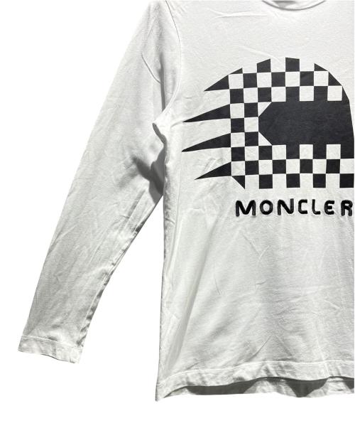 MONCLER（モンクレール）MONCLER (モンクレール) ロングスリーブTシャツ ホワイト サイズ:Mの古着・服飾アイテム