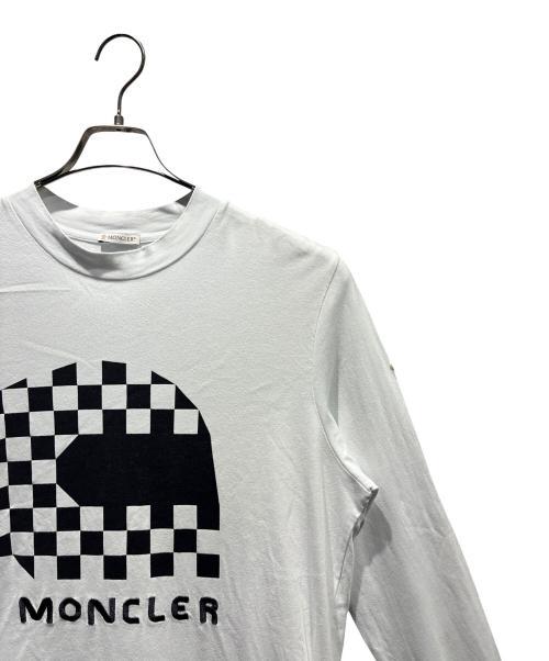 MONCLER（モンクレール）MONCLER (モンクレール) ロングスリーブTシャツ ホワイト サイズ:Mの古着・服飾アイテム