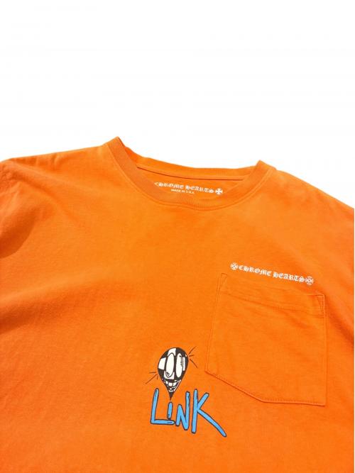 CHROME HEARTS（クロムハーツ）CHROME HEARTS (クロムハーツ) MATTY BOY (マッティーボーイ) PPO LINK BUILD S/S T-SHRT オレンジ サイズ:ｌの古着・服飾アイテム