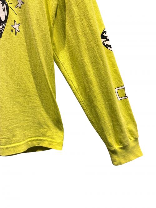 CHROME HEARTS（クロムハーツ）CHROME HEARTS (クロムハーツ) MATTY BOY (マッティーボーイ) PPO CHAIN GAME L/S Tee ライムイエロー サイズ:Mの古着・服飾アイテム