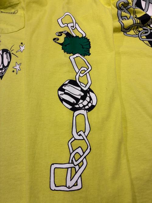 CHROME HEARTS（クロムハーツ）CHROME HEARTS (クロムハーツ) MATTY BOY (マッティーボーイ) PPO CHAIN GAME L/S Tee ライムイエロー サイズ:Mの古着・服飾アイテム