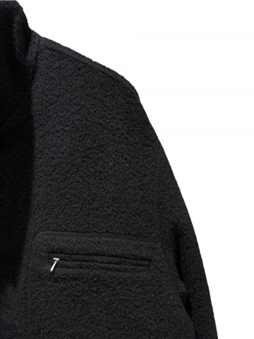 AURALEE（オーラリー）AURALEE (オーラリー) BRUSHED SURI ALPACA MOHAIR JACQUARD ZIP BLOUSON A23AB01AJ 2023年 ブラック サイズ:4の古着・服飾アイテム
