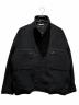 AURALEE（オーラリー）の古着「BRUSHED SURI ALPACA MOHAIR JACQUARD ZIP BLOUSON A23AB01AJ 2023年」｜ブラック