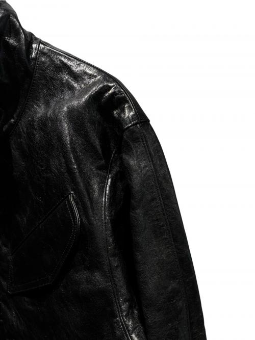 AURALEE（オーラリー）AURALEE (オーラリー) LAMB LEATHER ZIP BLOUSON A25AB01WX 2025年 ブラック サイズ:4の古着・服飾アイテム