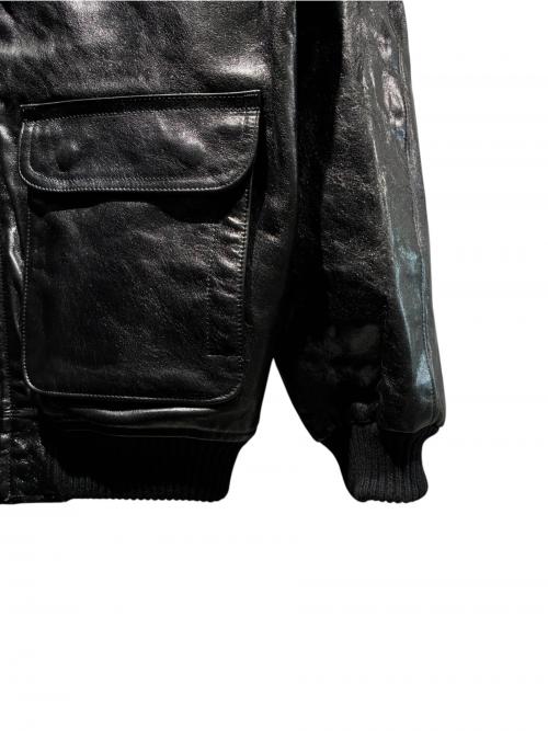 AURALEE（オーラリー）AURALEE (オーラリー) LAMB LEATHER ZIP BLOUSON A25AB01WX 2025年 ブラック サイズ:4の古着・服飾アイテム