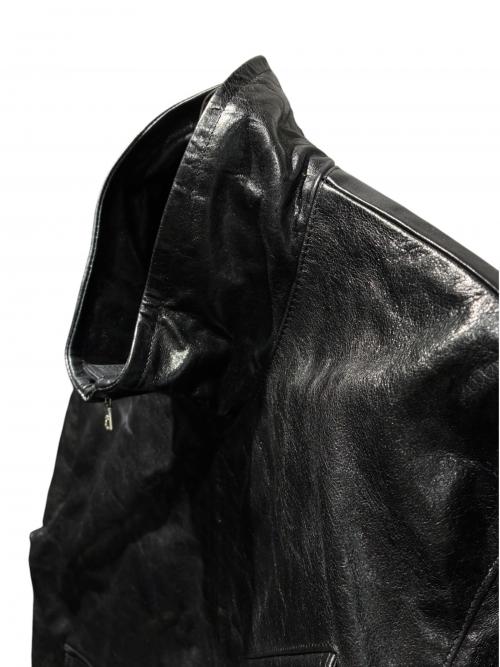 AURALEE（オーラリー）AURALEE (オーラリー) LAMB LEATHER ZIP BLOUSON A25AB01WX 2025年 ブラック サイズ:4の古着・服飾アイテム