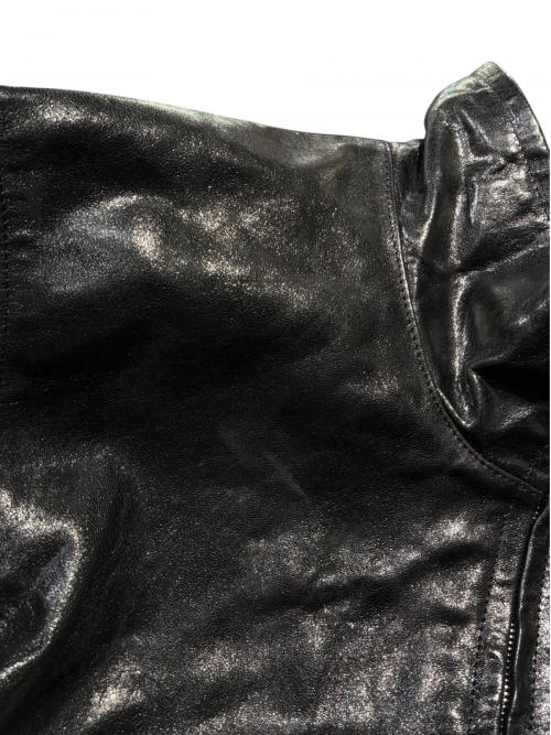 AURALEE（オーラリー）AURALEE (オーラリー) LAMB LEATHER ZIP BLOUSON A25AB01WX 2025年 ブラック サイズ:4の古着・服飾アイテム