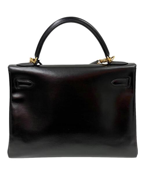 HERMES（エルメス）HERMES (エルメス) Kelly 28 ケリー 28/内縫い/ボックスカーフ/ブラック/▢F刻印：2002年製造/ゴールド金具 ブラック サイズ:28の古着・服飾アイテム