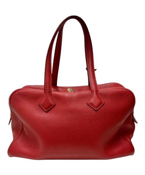 HERMES（エルメス）HERMES (エルメス) ヴィクトリア35/トリヨンクレマンス/レッド系/▢O刻印：2011年製造/シルバー金具 レッド系 サイズ:35の古着・服飾アイテム