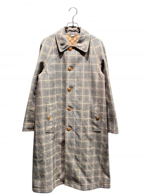 GUCCI（グッチ）GUCCI (グッチ) GGリバーシブルコート ベージュ×ブラウン サイズ:38の古着・服飾アイテム
