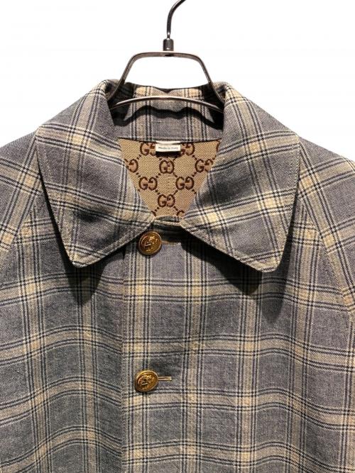 GUCCI（グッチ）GUCCI (グッチ) GGリバーシブルコート ベージュ×ブラウン サイズ:38の古着・服飾アイテム