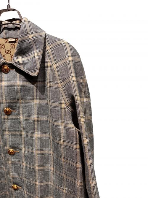 GUCCI（グッチ）GUCCI (グッチ) GGリバーシブルコート ベージュ×ブラウン サイズ:38の古着・服飾アイテム