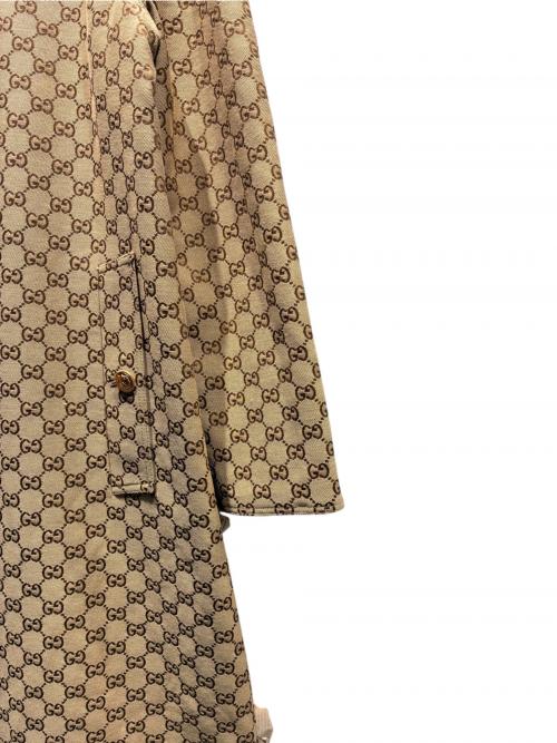 GUCCI（グッチ）GUCCI (グッチ) GGリバーシブルコート ベージュ×ブラウン サイズ:38の古着・服飾アイテム