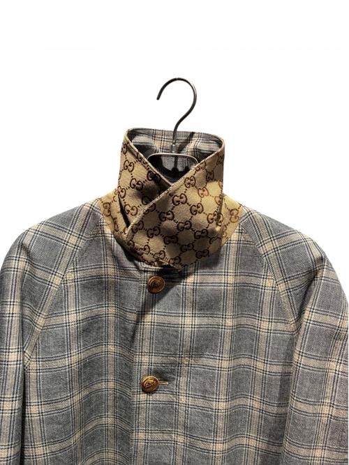 GUCCI（グッチ）GUCCI (グッチ) GGリバーシブルコート ベージュ×ブラウン サイズ:38の古着・服飾アイテム