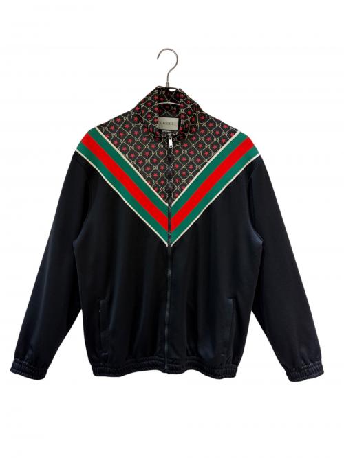GUCCI（グッチ）GUCCI (グッチ) GGスターオーバーサイズジャージージャケット ブラック サイズ:Mの古着・服飾アイテム