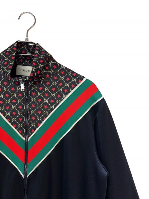 GUCCI（グッチ）GUCCI (グッチ) GGスターオーバーサイズジャージージャケット ブラック サイズ:Mの古着・服飾アイテム