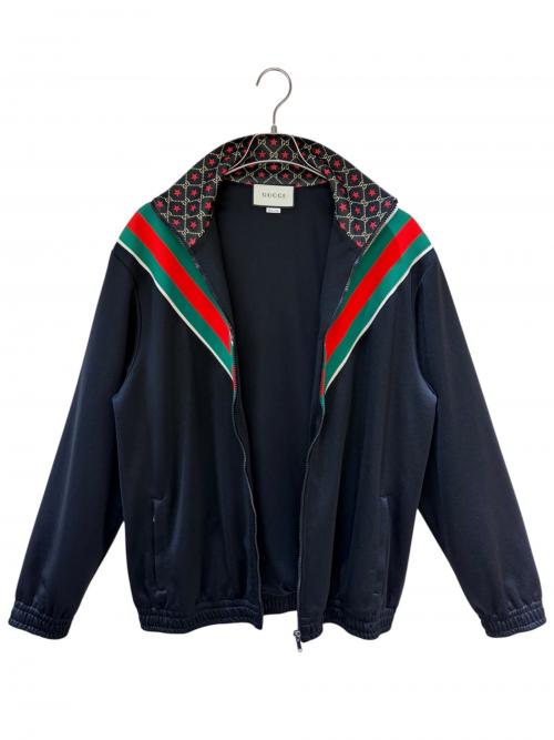 GUCCI（グッチ）GUCCI (グッチ) GGスターオーバーサイズジャージージャケット ブラック サイズ:Mの古着・服飾アイテム