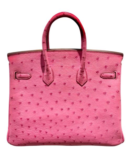 HERMES（エルメス）HERMES (エルメス) Birkin 25 バーキン 25/オーストリッチ/ピンク系/▢M刻印：2009年製造/シルバー金具 ピンク サイズ:25の古着・服飾アイテム