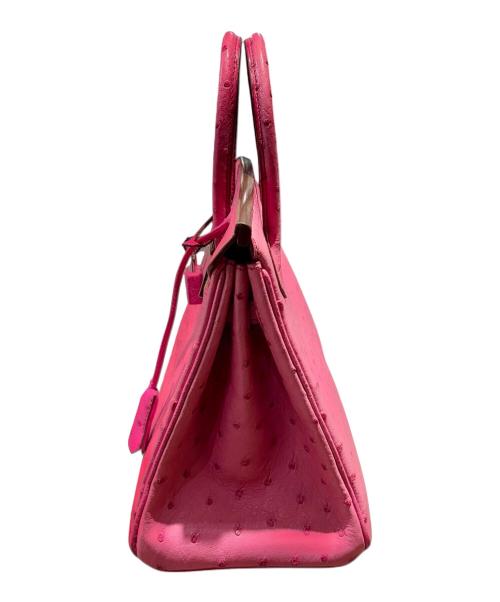 HERMES（エルメス）HERMES (エルメス) Birkin 25 バーキン 25/オーストリッチ/ピンク系/▢M刻印：2009年製造/シルバー金具 ピンク サイズ:25の古着・服飾アイテム