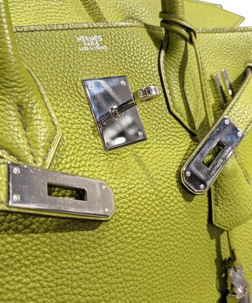 HERMES（エルメス）HERMES (エルメス) Birkin 30 バーキン 30/トゴ/ライムグリーン/▢K刻印：2007年製造/シルバー金具 ライムグリーン サイズ:30の古着・服飾アイテム