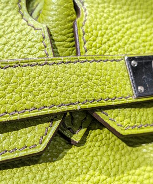 HERMES（エルメス）HERMES (エルメス) Birkin 30 バーキン 30/トゴ/ライムグリーン/▢K刻印：2007年製造/シルバー金具 ライムグリーン サイズ:30の古着・服飾アイテム