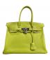 HERMES（エルメス）の古着「Birkin 30 バーキン 30/トゴ/ライムグリーン/▢K刻印：2007年製造/シルバー金具」｜ライムグリーン
