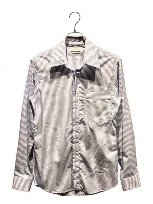 ALEXANDER McQUEEN（アレキサンダーマックイーン）ALEXANDER McQUEEN (アレキサンダーマックイーン) ストライプシャツ スカイブルー サイズ:46の古着・服飾アイテム