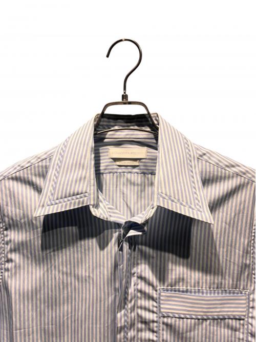 ALEXANDER McQUEEN（アレキサンダーマックイーン）ALEXANDER McQUEEN (アレキサンダーマックイーン) ストライプシャツ スカイブルー サイズ:46の古着・服飾アイテム
