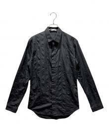 DIOR HOMME（ディオール オム）の古着「BEE刺繍総柄長袖シャツ」｜ブラック