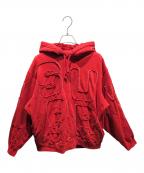 SUPREMEシュプリーム）の古着「Cutout Letters Hooded Sweatshirt」｜レッド