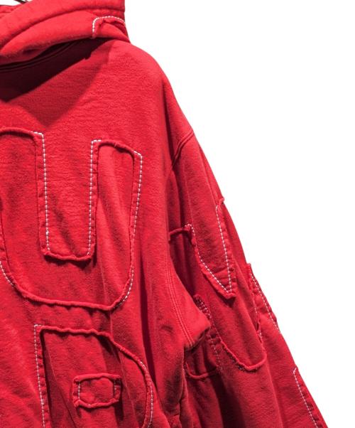SUPREME（シュプリーム）SUPREME (シュプリーム) Cutout Letters Hooded Sweatshirt レッド サイズ:Mの古着・服飾アイテム