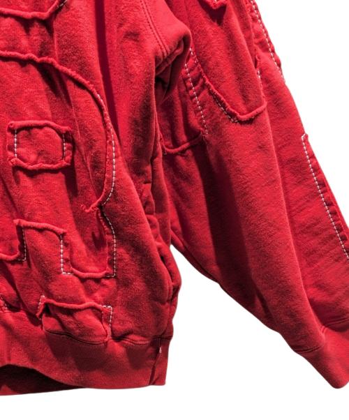 SUPREME（シュプリーム）SUPREME (シュプリーム) Cutout Letters Hooded Sweatshirt レッド サイズ:Mの古着・服飾アイテム