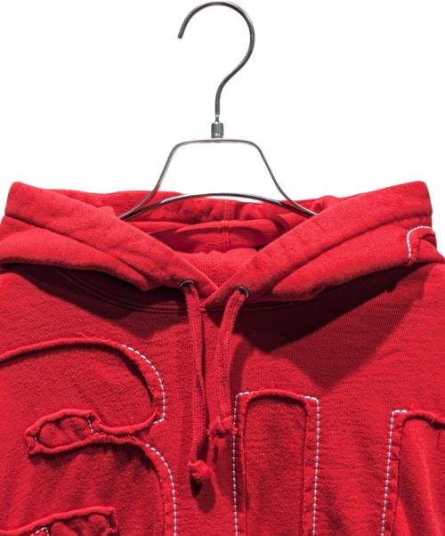 SUPREME（シュプリーム）SUPREME (シュプリーム) Cutout Letters Hooded Sweatshirt レッド サイズ:Mの古着・服飾アイテム
