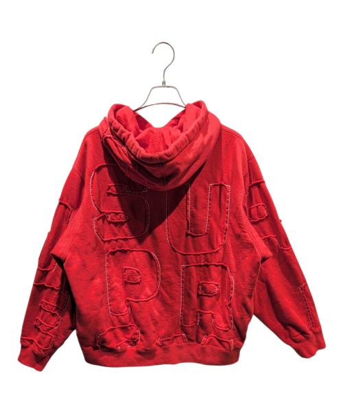 SUPREME（シュプリーム）SUPREME (シュプリーム) Cutout Letters Hooded Sweatshirt レッド サイズ:Mの古着・服飾アイテム