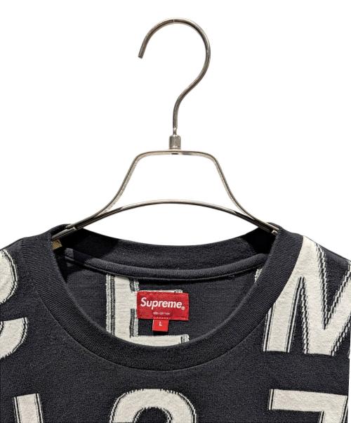 SUPREME（シュプリーム）SUPREME (シュプリーム) Intarsia S/S Top ブラック×ホワイト サイズ:Lの古着・服飾アイテム