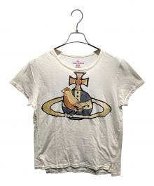 Vivienne Westwood RED LABEL（ヴィヴィアンウエストウッドレッドレーベル）の古着「Vivienne Westwood RED LABEL鳥とオーブ 半袖Tシャツ」｜ホワイト