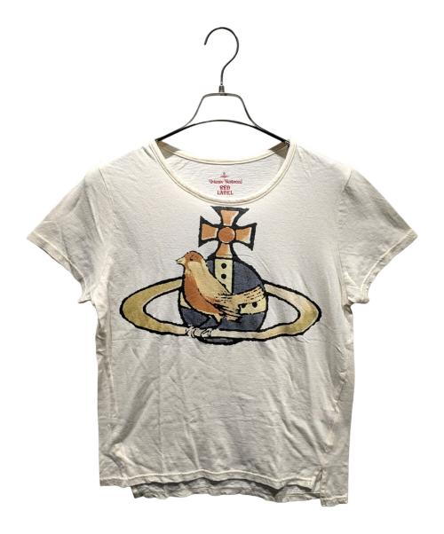 Vivienne Westwood RED LABEL（ヴィヴィアンウエストウッドレッドレーベル）Vivienne Westwood RED LABEL (ヴィヴィアンウエストウッドレッドレーベル) Vivienne Westwood RED LABEL鳥とオーブ 半袖Tシャツ ホワイト サイズ:3の古着・服飾アイテム