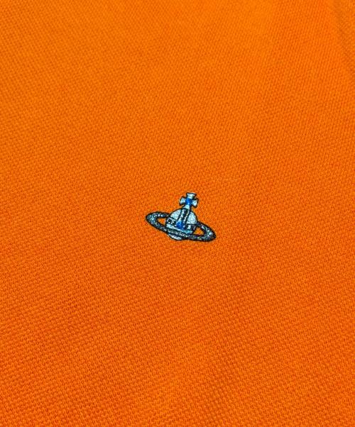 Vivienne Westwood（ヴィヴィアンウエストウッド）Vivienne Westwood (ヴィヴィアンウエストウッド) オーブ ブルーライン ポロシャツ オレンジ サイズ:48の古着・服飾アイテム
