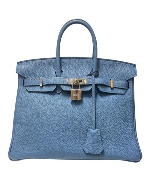 HERMES（エルメス）HERMES (エルメス) Birkin 25 バーキン 25 トリヨンクレマンス スカイブルー C刻印：2018年製造 シルバー金具 スカイブルー サイズ:25の古着・服飾アイテム