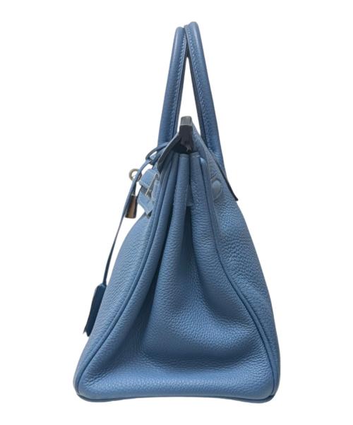 HERMES（エルメス）HERMES (エルメス) Birkin 25 バーキン 25 トリヨンクレマンス スカイブルー C刻印：2018年製造 シルバー金具 スカイブルー サイズ:25の古着・服飾アイテム