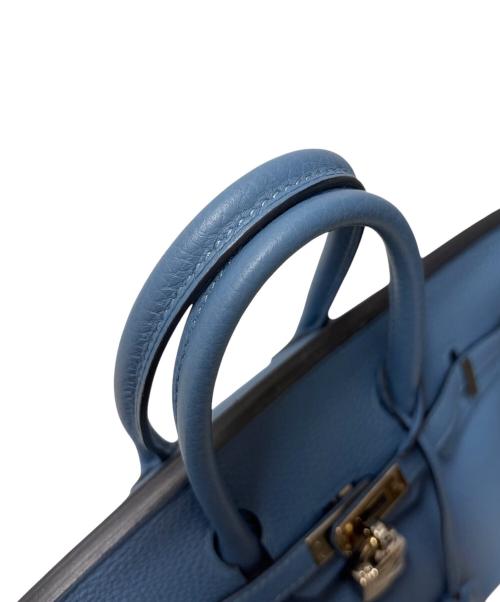 HERMES（エルメス）HERMES (エルメス) Birkin 25 バーキン 25 トリヨンクレマンス スカイブルー C刻印：2018年製造 シルバー金具 スカイブルー サイズ:25の古着・服飾アイテム