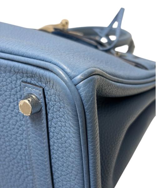 HERMES（エルメス）HERMES (エルメス) Birkin 25 バーキン 25 トリヨンクレマンス スカイブルー C刻印：2018年製造 シルバー金具 スカイブルー サイズ:25の古着・服飾アイテム