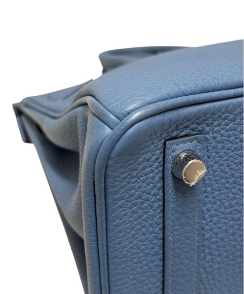 HERMES（エルメス）HERMES (エルメス) Birkin 25 バーキン 25 トリヨンクレマンス スカイブルー C刻印：2018年製造 シルバー金具 スカイブルー サイズ:25の古着・服飾アイテム