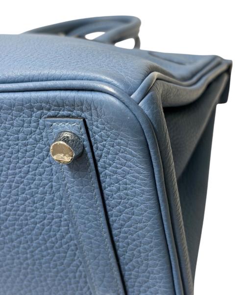 HERMES（エルメス）HERMES (エルメス) Birkin 25 バーキン 25 トリヨンクレマンス スカイブルー C刻印：2018年製造 シルバー金具 スカイブルー サイズ:25の古着・服飾アイテム