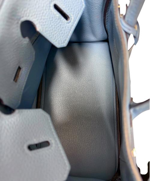 HERMES（エルメス）HERMES (エルメス) Birkin 25 バーキン 25 トリヨンクレマンス スカイブルー C刻印：2018年製造 シルバー金具 スカイブルー サイズ:25の古着・服飾アイテム