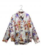 Dior×KAWSディオール×カウズ）の古着「DIOR×KAWS BEE刺繍総柄シルクシャツ/長袖シャツ/923C561W6016」｜ホワイト