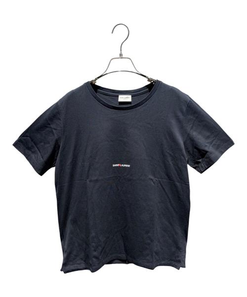 Saint Laurent Paris（サンローランパリ）Saint Laurent Paris (サンローランパリ) クラシック ロゴプリント Tシャツ インディゴ サイズ:Lの古着・服飾アイテム