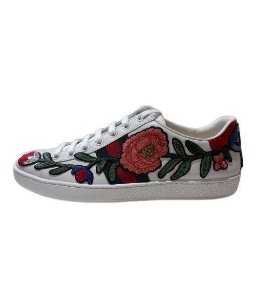 GUCCI（グッチ）GUCCI (グッチ) ローカットスニーカー エース ホワイト サイズ:37 1/2の古着・服飾アイテム