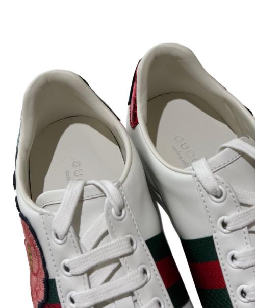 GUCCI（グッチ）GUCCI (グッチ) ローカットスニーカー エース ホワイト サイズ:37 1/2の古着・服飾アイテム