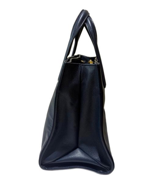 PRADA（プラダ）PRADA (プラダ) サフィアーノ 2WAY ハンドバッグ ネイビーの古着・服飾アイテム
